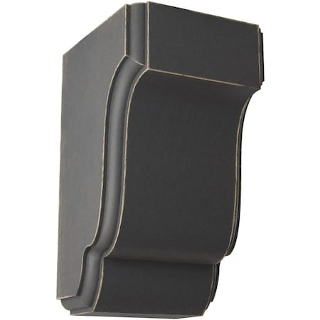 Ekena Millwork 2 1/2"W x 2 3/4"D x 4 1/2"H Capistrano Mission Wood Vintage Decor Corbel, Black CORWD02X02X04CPBL